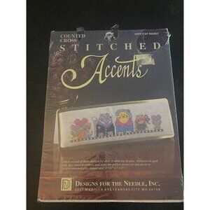 Designs for the Needle Counted Cross Stitch Kit #6409 Cat Family